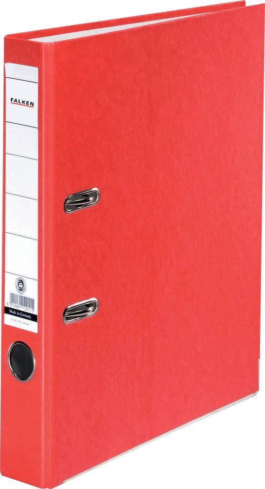 FALKEN Ordner Recycolor /11285293, rot, Rücken 50mm, für A4