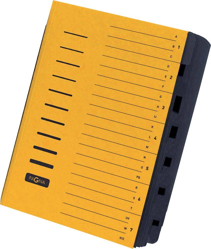 Ordnungsmappe 7 Fächer gelb