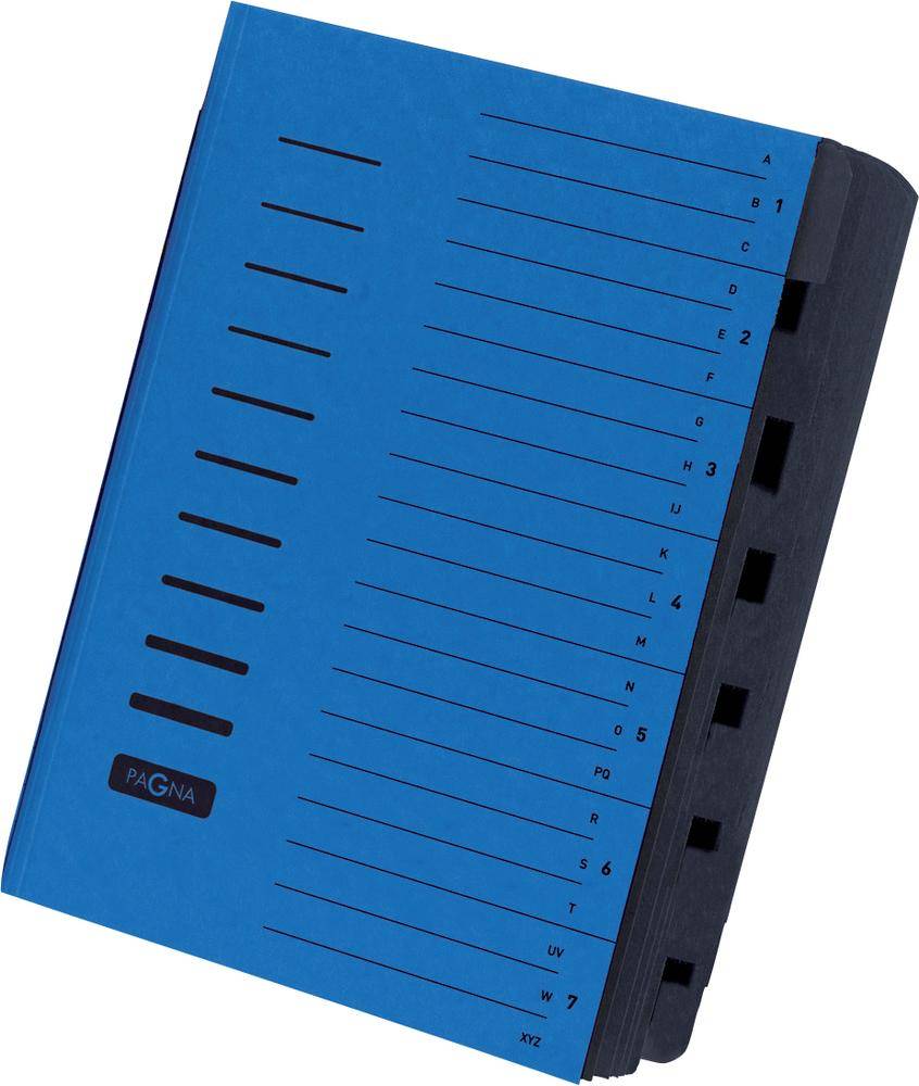 Ordnungsmappe 7 Fächer blau
