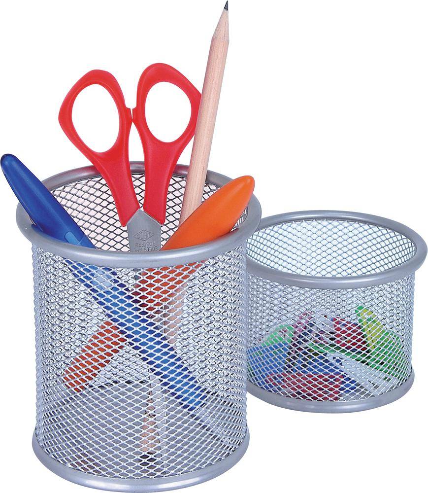 WEDO Köcher Mesh/65454, silber, Köcher, Ø 100/75mm, H85/70mm, Inh. 2