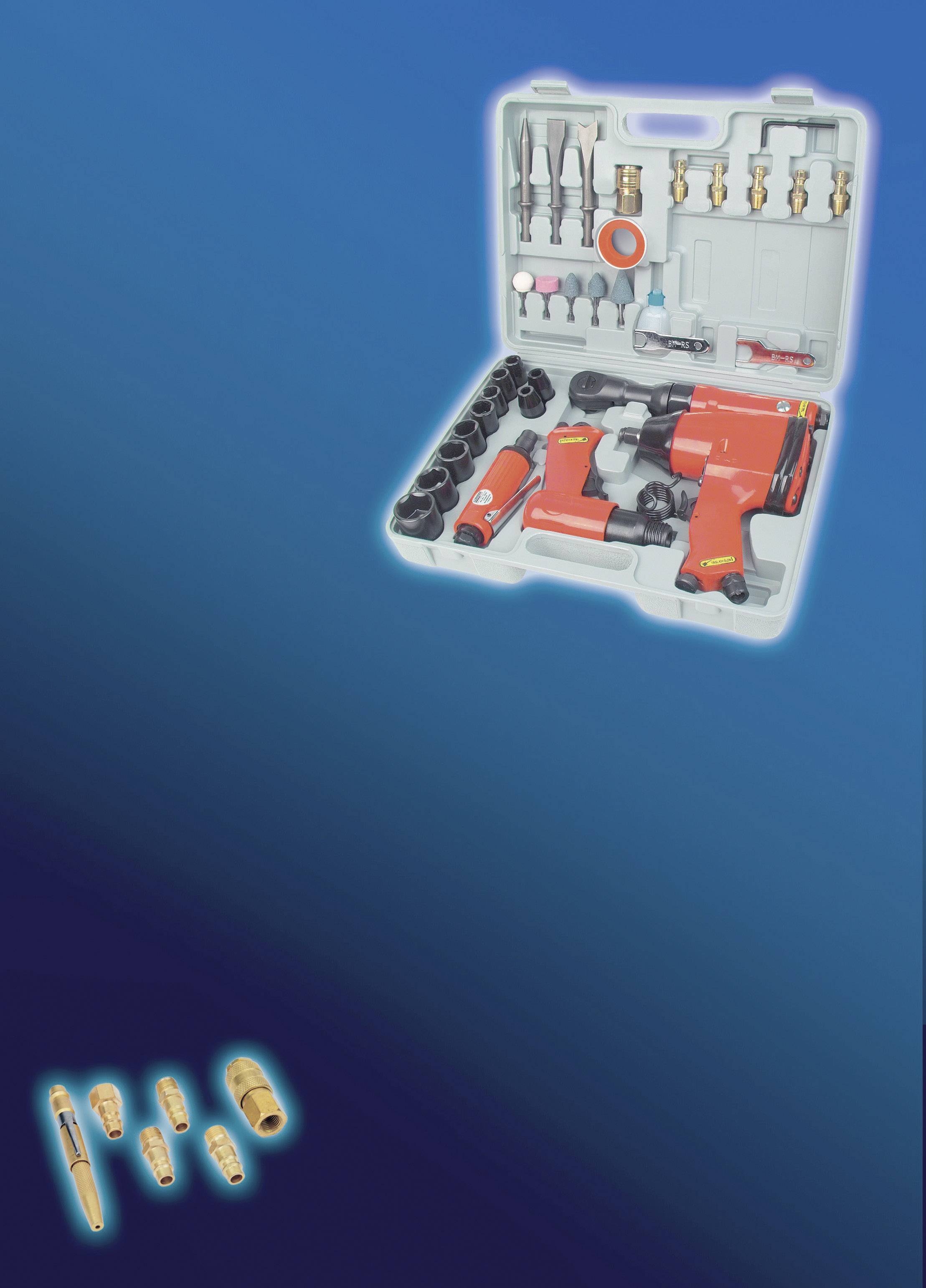 Brüder Mannesmann Druckluft-Werkzeugset 1/2" (12.5 mm) Außenvierkant 8 bar inkl. Koffer