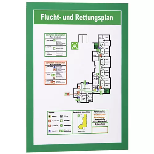 Durable 4872-05 Duraframe A4 Info-Rahmen, selbstklebend DIN A4 Grün (B x H) 236mm x 322mm 1St. Durable 4872-05 Duraframe A4 Info-Rahmen, selbstklebend DIN A4 Grün (B x H) 236mm x 322mm 1St.