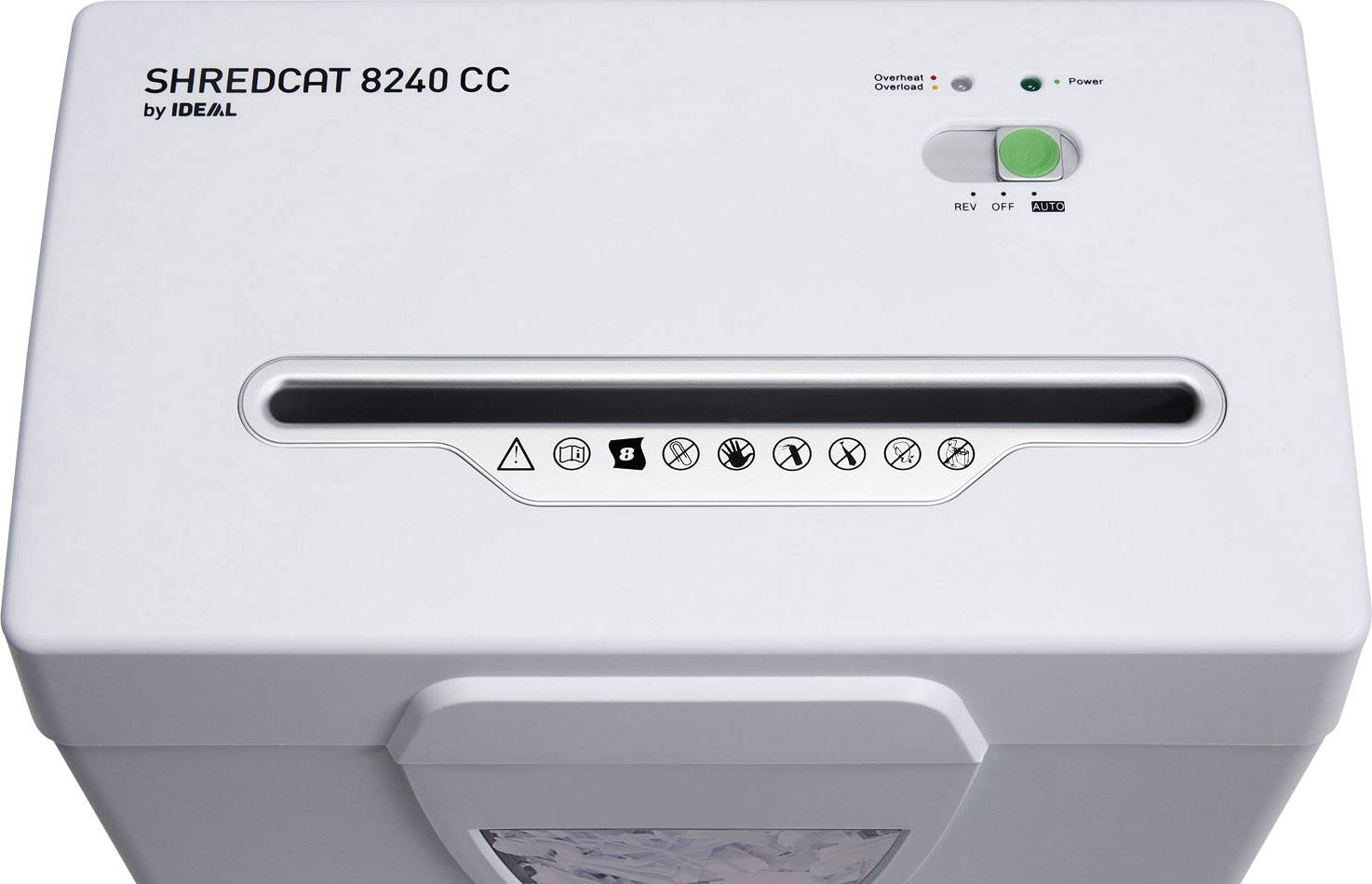 Ideal SHREDCAT 8240 CC Aktenvernichter Partikelschnitt 4 x 40 mm 18 l Blattanzahl (max.): 8 Sicherheitsstufe 4
