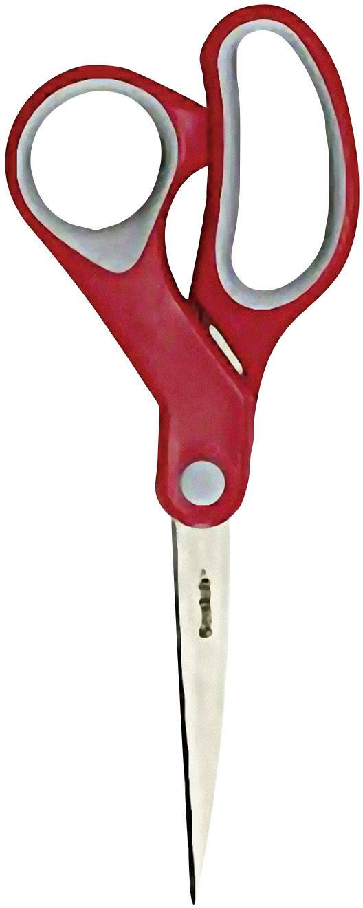 Komfort-Schere 20cm mit Komfortgriffen rot/grau