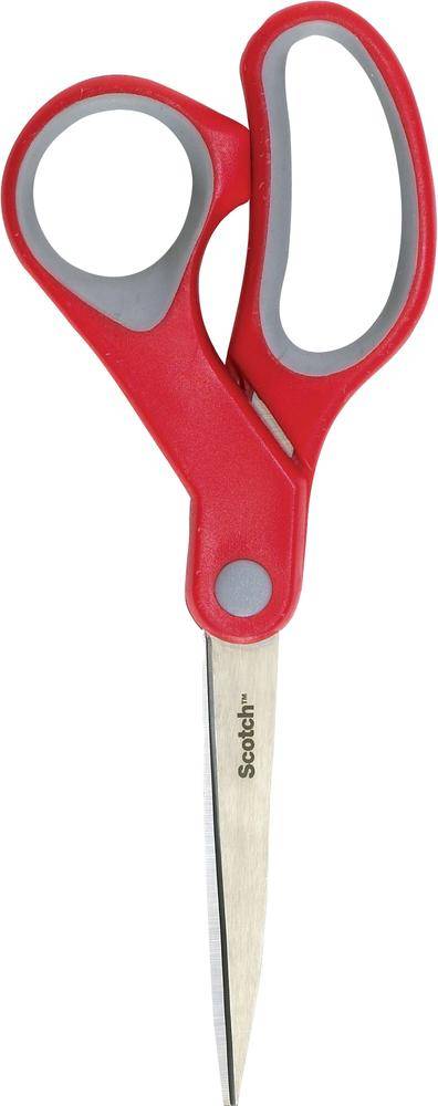 Komfort-Schere 20cm mit Komfortgriffen rot/grau