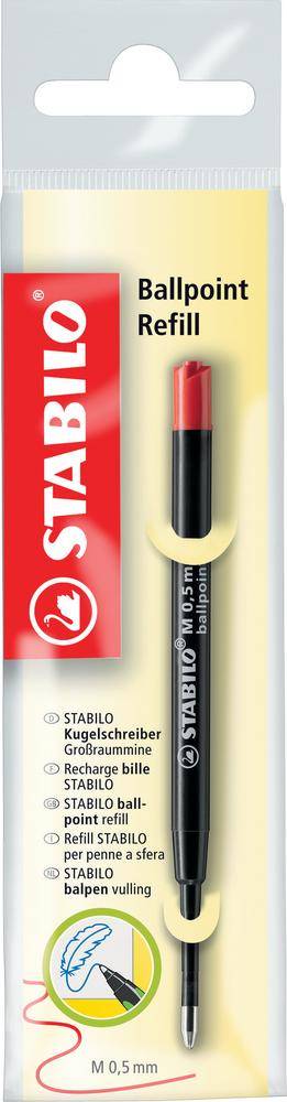 STABILO Ersatzminen Ballpoint refill, rot/2/040-02, rot