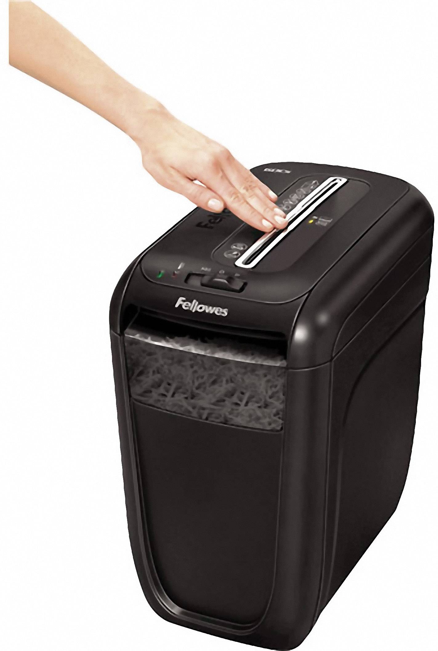 Fellowes Powershred® 60Cs Aktenvernichter 10 Blatt Partikelschnitt 4 x 50mm P-4 22l Vernichtet auch Büroklammern, Heftklammern