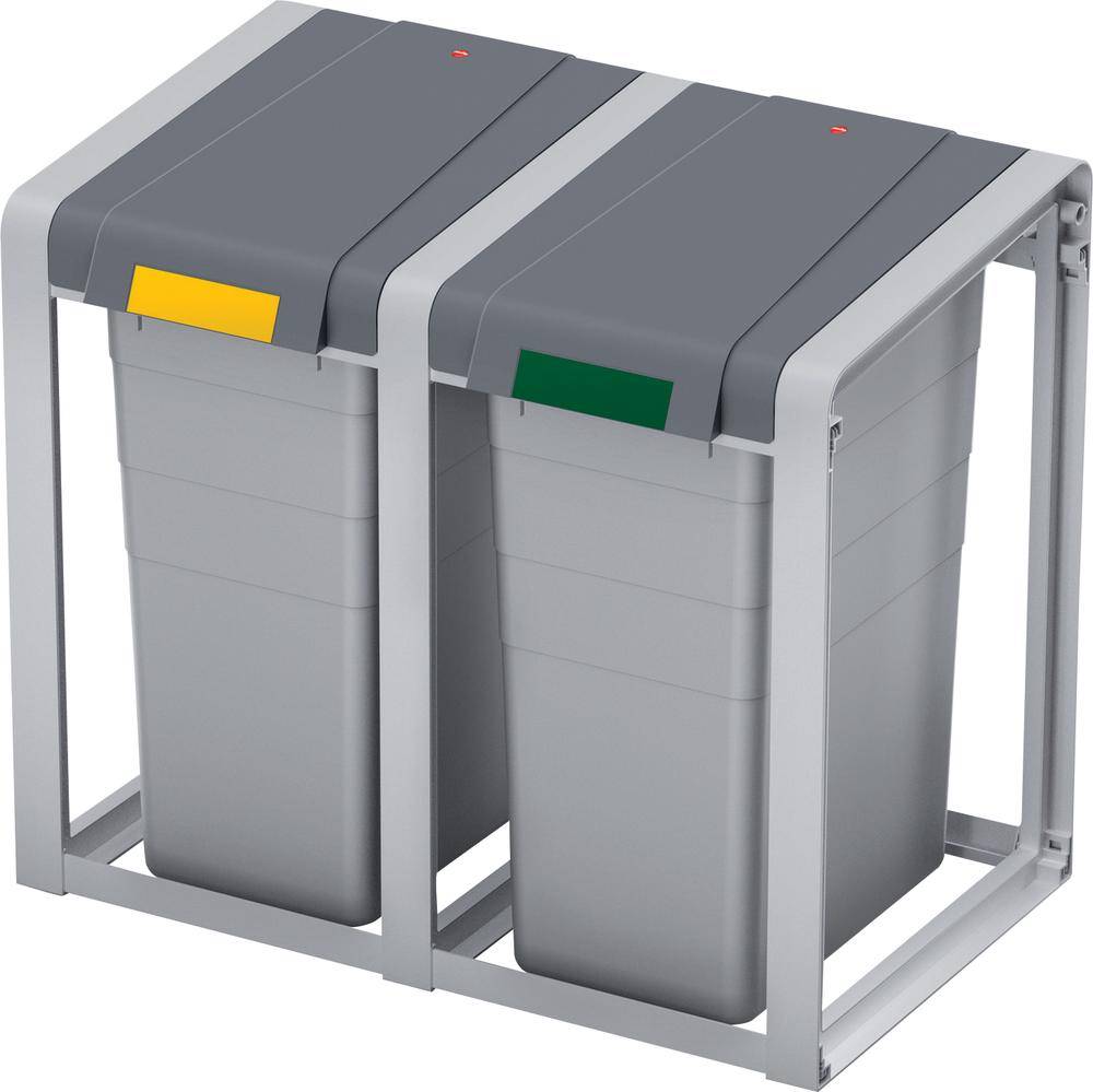 Wertstoffsammler 35l H570xB350xT415mm telegrau staubgrau Erweiterungs-EH HAILO