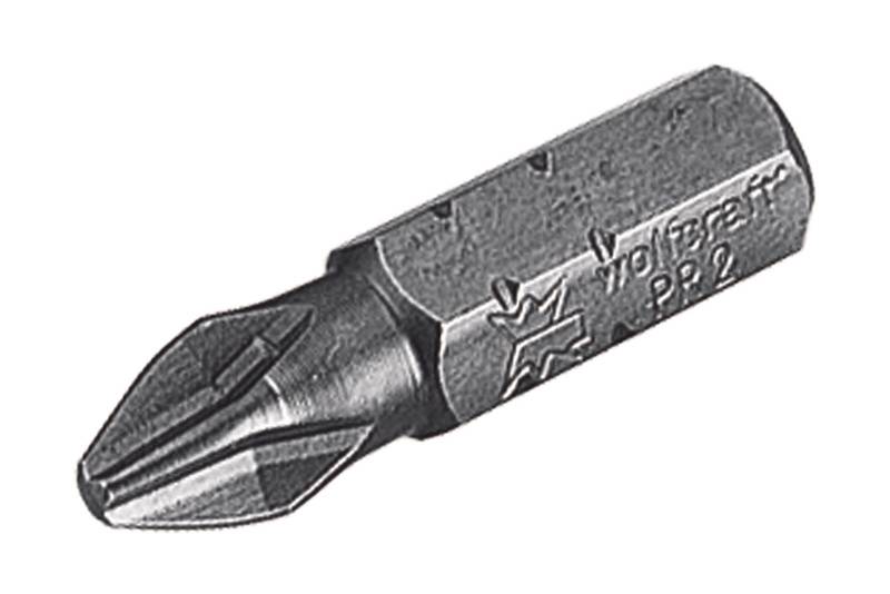 Wolfcraft Kreuzschlitz-Bit PH 2 S2-Stahl zähhart C 6.3 3 St.