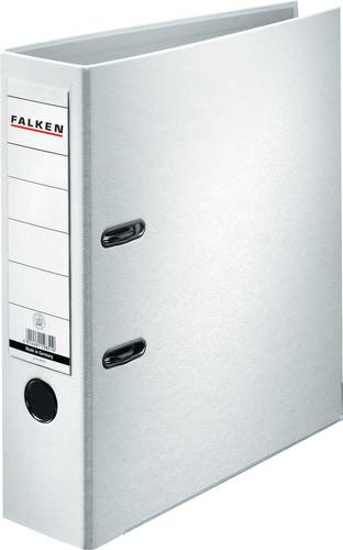 Falken Ordner PP-Color DIN A4 Rückenbreite: 80mm Weiß 2 Bügel 9984030