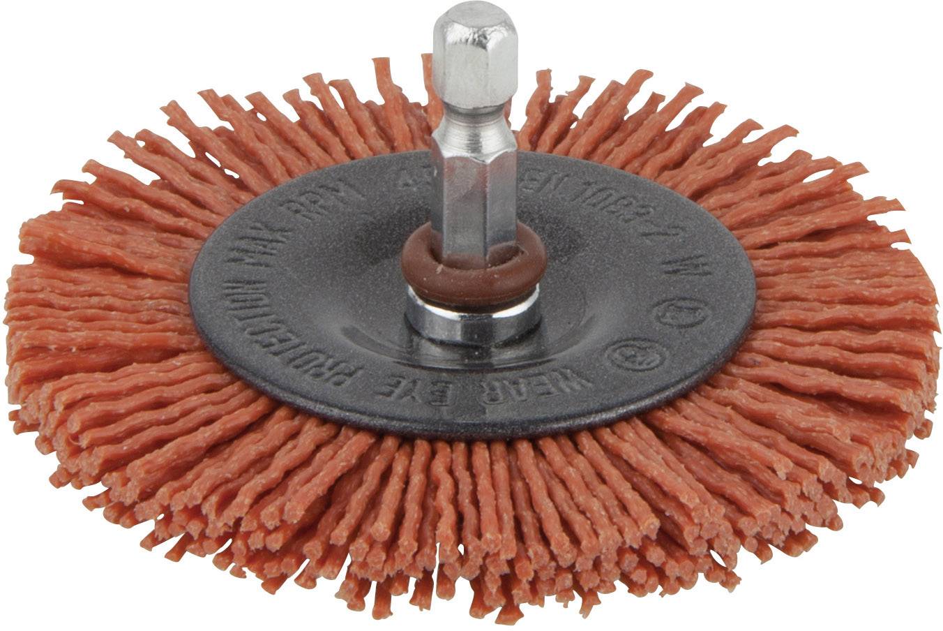 Wolfcraft Nylon-Scheibenbürste Nylondraht Schaft-Ø 1/4" (6.3 mm) 1500000 1 St.