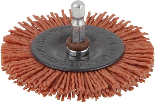 Wolfcraft Nylon-Scheibenbürste Ø 100mm Nylondraht Schaft-Ø 1/4  (6.3 mm) 1502000 1St.
