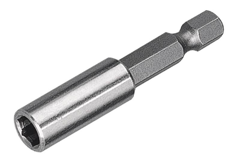 Magnetische Stecknuss mit Sechskant-Aufnahme, ideal zum Schrauben in engen Räumen. Hauptsächlich aus Metall gefertigt.