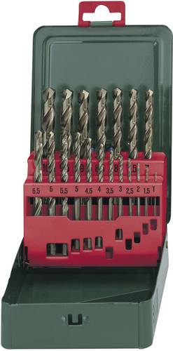 Metabo 627157000 HSS Metall-Spiralbohrer-Set 19teilig 1 mm, 1.5 mm, 2 mm, 2.5 mm, 3 mm, 3.5 mm, 4 m
