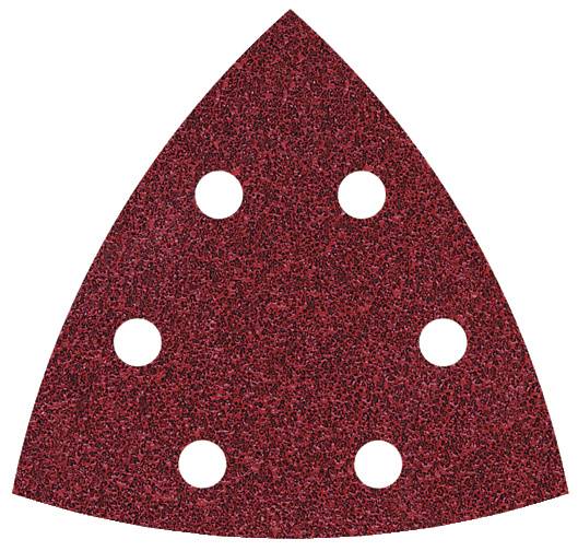 Wolfcraft 1852000 Deltaschleifpapier mit Klett, gelocht Körnung (num) 80 Eckmaß 95 mm 5 St.