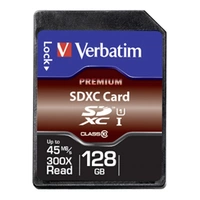 Verbatim Premium SDXC-Karte 128GB Class 10, UHS-I Verbatim Premium SDXC-Karte 128GB Class 10, UHS-I