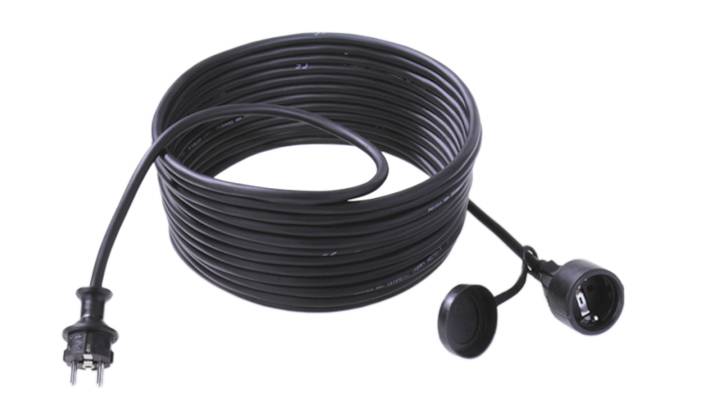 Bachmann 343171 Strom Verlängerungskabel Schwarz 10.00m H07RN-F 3G 1,5mm²