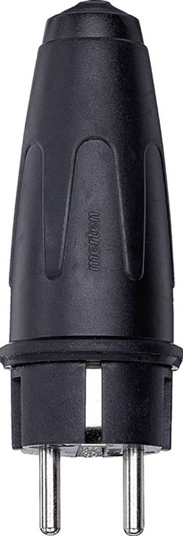 Schneider Electric 122051 Schutzkontaktstecker Vollgummi 250 V Schwarz IP20