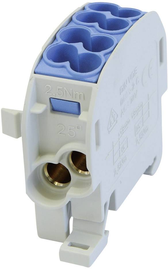 HoraeTec 080110-1-4 Hauptleitungsabzweigklemme Blau 1polig 25 mm² Leiter-Typ = N