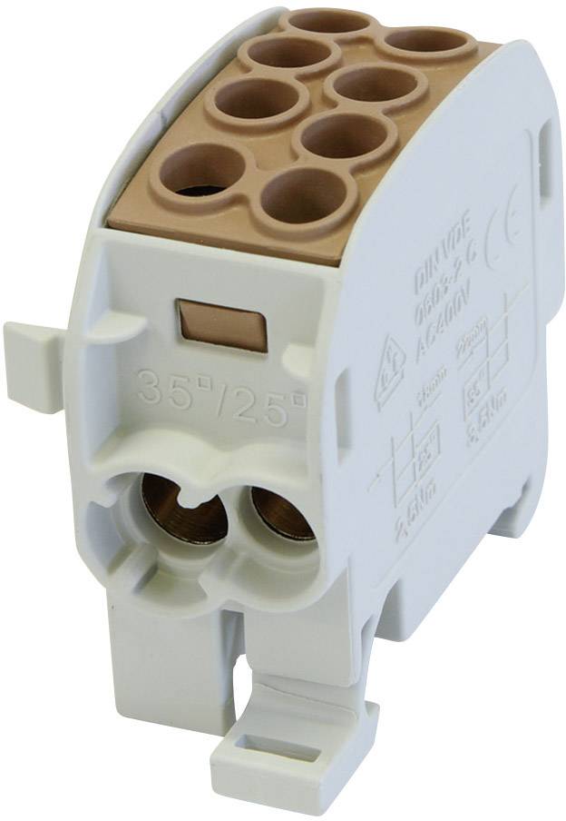 HoraeTec 080210-3-4 Hauptleitungsabzweigklemme Braun 1polig 35mm² Leiter-Typ = L