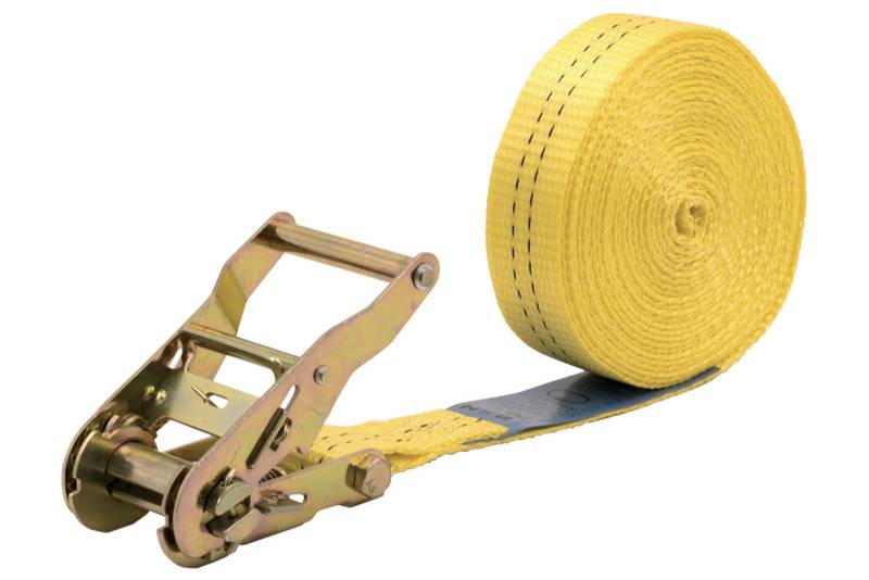 Wolfcraft 3275000 Einteiliger Spanngurt Zugkraft LC Niederzurren (einzeln/direkt)=1000 daN (L x B) 6m x 35mm Ratsche