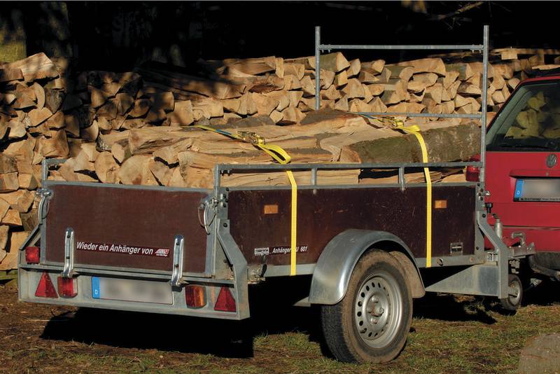 Wolfcraft 3275000 Einteiliger Spanngurt Zugkraft LC Niederzurren (einzeln/direkt)=1000 daN (L x B) 6m x 35mm Ratsche