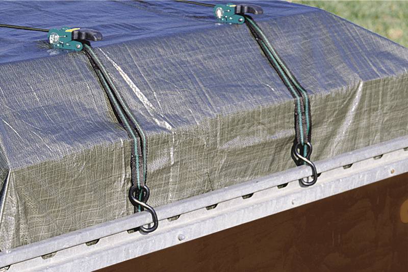 Wolfcraft 3442000 Zweiteiliger Spanngurt Zugkraft LC Niederzurren (einzeln/direkt)=176 daN (L x B) 4m x 25mm Ratsche