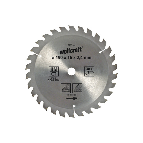 Wolfcraft 6730000 Hartmetall Kreissägeblatt 130 x 16mm Zähneanzahl: 18 1St.
