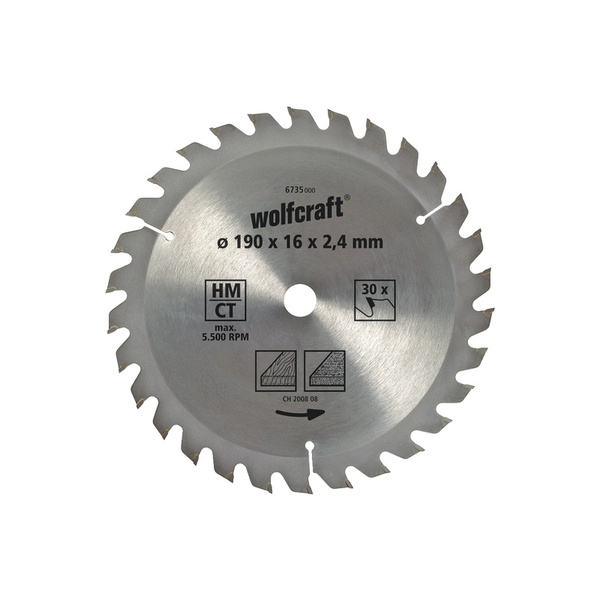 Wolfcraft 6733000 Hartmetall Kreissägeblatt 160 x 20mm Zähneanzahl: 20 1St.