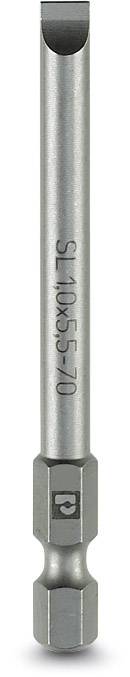 Schlitz-Schraubendreherbit mit der Kennzeichnung 'SL 10 0,5-70', aus Metall, für Schraubarbeiten geeignet.