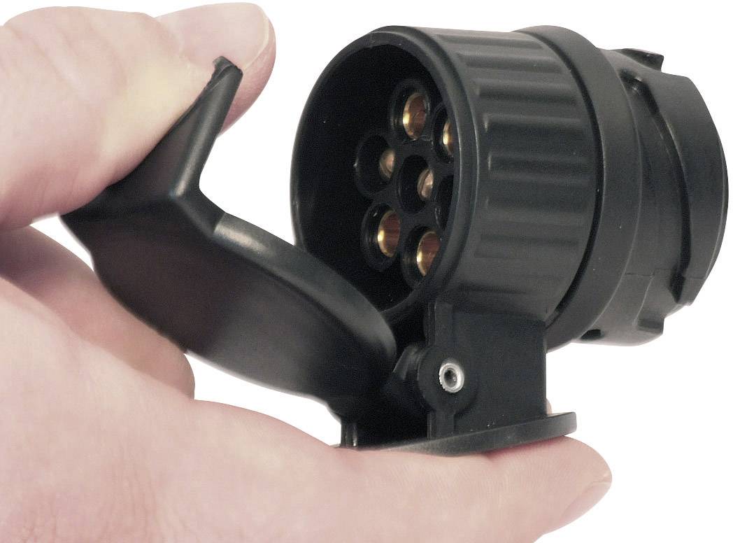 DINO 130007 Anhänger Adapter [Steckdose 13polig - Stecker 7polig] ABS Kunststoff