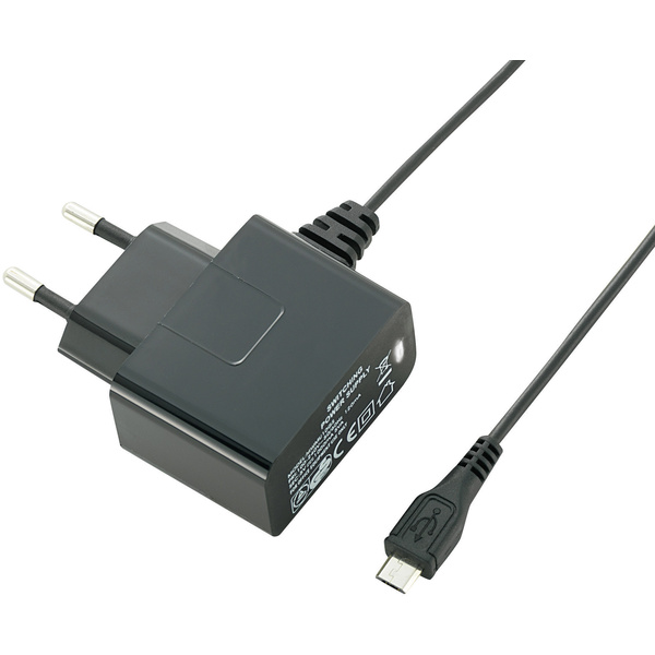 Basetech PPC-5MU PPC-5MU USB-Ladegerät Steckdose Ausgangsstrom (max.) 1000mA 1 x Micro-USB