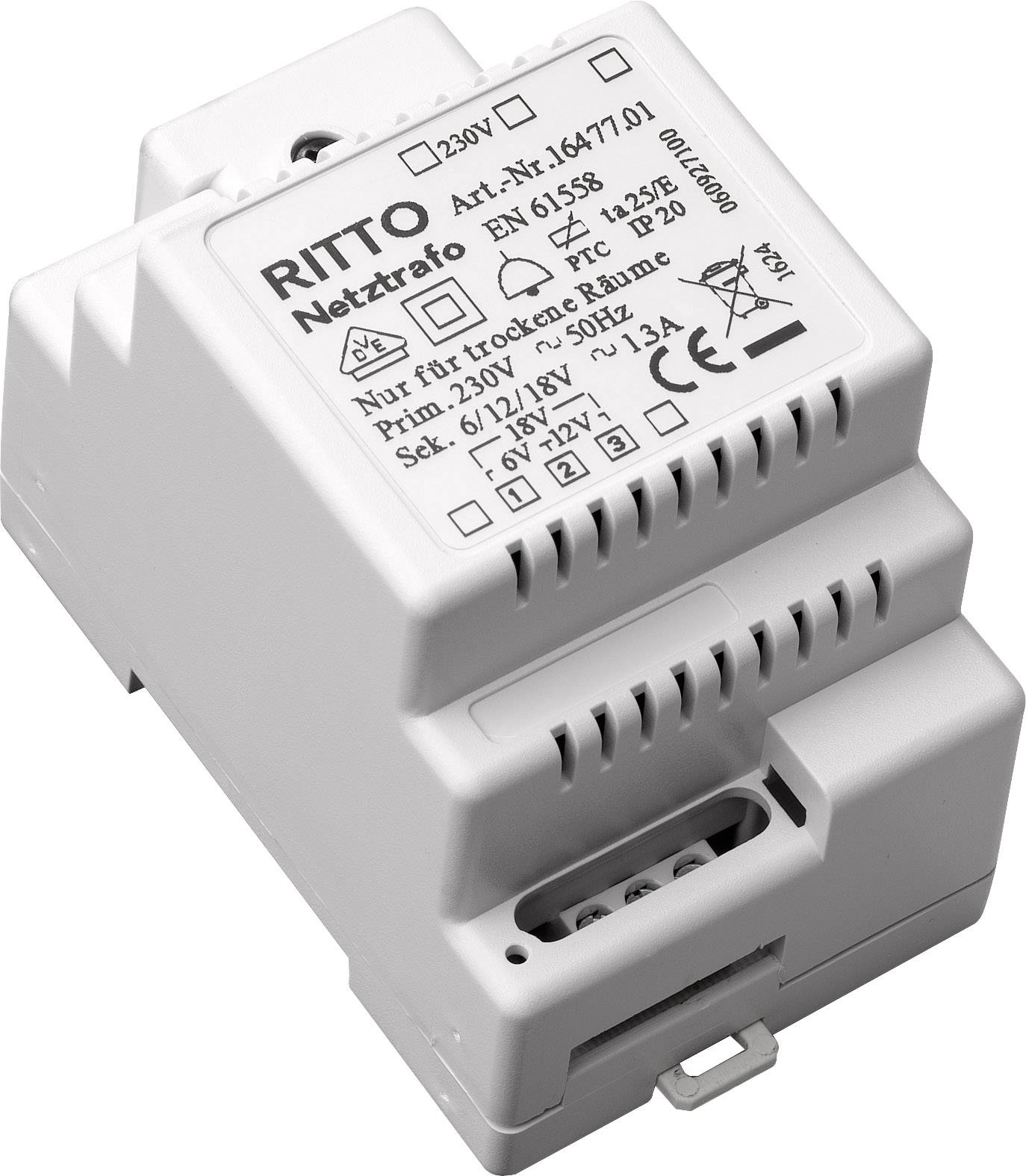 Ritto by Schneider Türsprechanlage Hutschienen-Netzteil Weiß