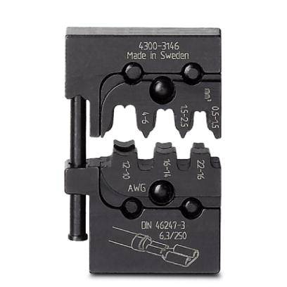 Phoenix Contact CRIMPFOX-M SC 6/DIE 1212085 Crimpgesenk Unisolierte Flachsteckhülsen 0.5 bis 6mm² Passend für Marke (Zangen)