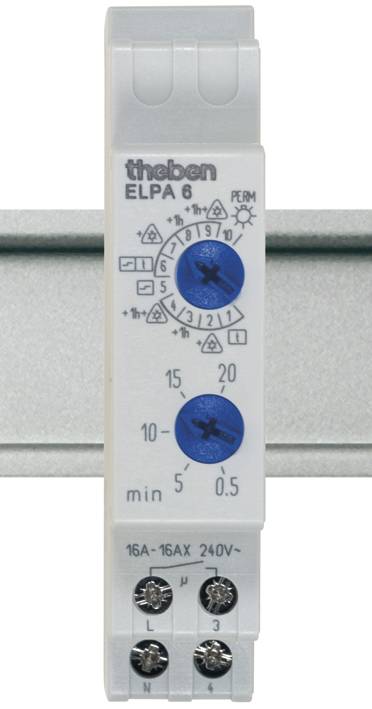 Theben 60002 Treppenlichtzeitschalter Hutschiene 230 V/AC