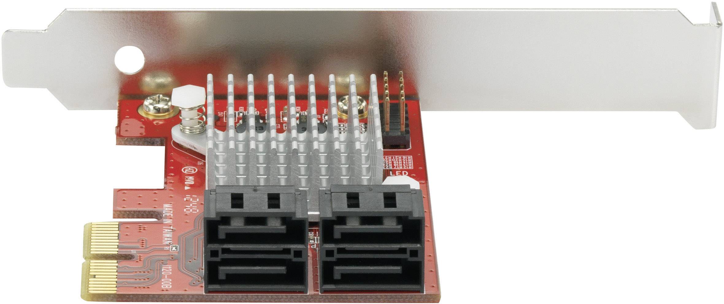 Renkforce RF-939524 4 Port SATA Controller PCIe x4 Passend für (SSD): SATA SSD inkl. Low-Profile Slotblech