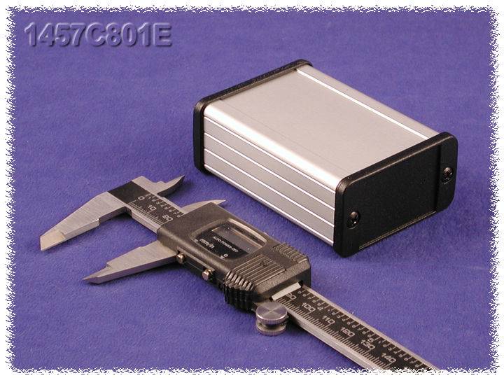 Hammond Electronics 1457C801EBK Universal-Gehäuse 80 x 59 x 31 Aluminium Schwarz 1St.