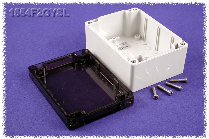 Hammond Electronics 1554F2GYSL Universal-Gehäuse 120 x 90 x 60 Polycarbonat Grau 1St.