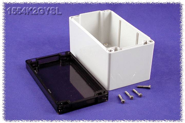 Hammond Electronics 1554K2GYSL Universal-Gehäuse 160 x 90 x 90 Polycarbonat Grau 1 St.