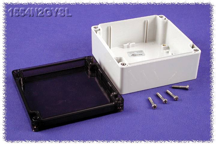 Hammond Electronics 1554N2GYSL Universal-Gehäuse 120 x 120 x 60 Polycarbonat Grau 1 St.