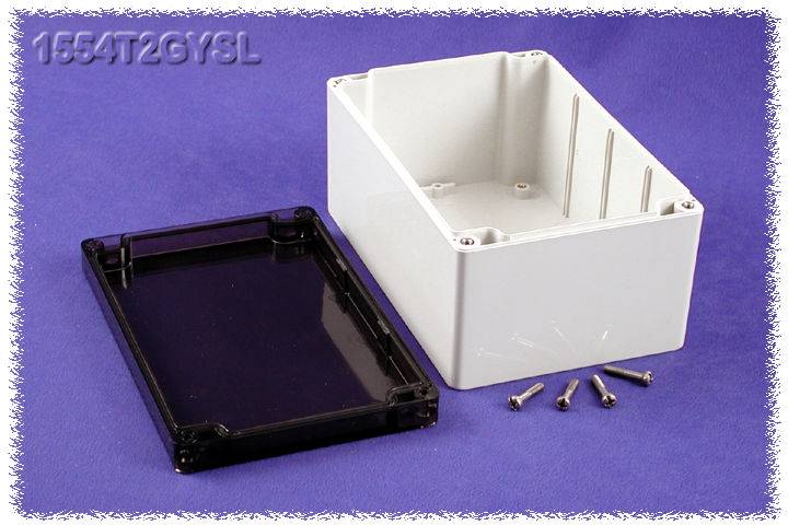 Hammond Electronics 1554T2GYSL Universal-Gehäuse 180 x 120 x 90 Polycarbonat Grau 1St.