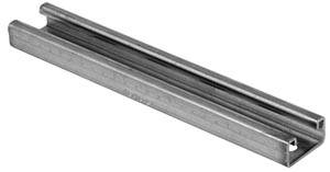 Metallschiene in U-Form, silbern glänzend, liegt auf einer weißen Oberfläche.