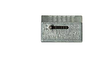 Ein metallener Anspitzer mit einer Klinge und Aufschrift 'Boxy Sweden'. Auf der rechten Seite befinden sich Strukturstreifen.