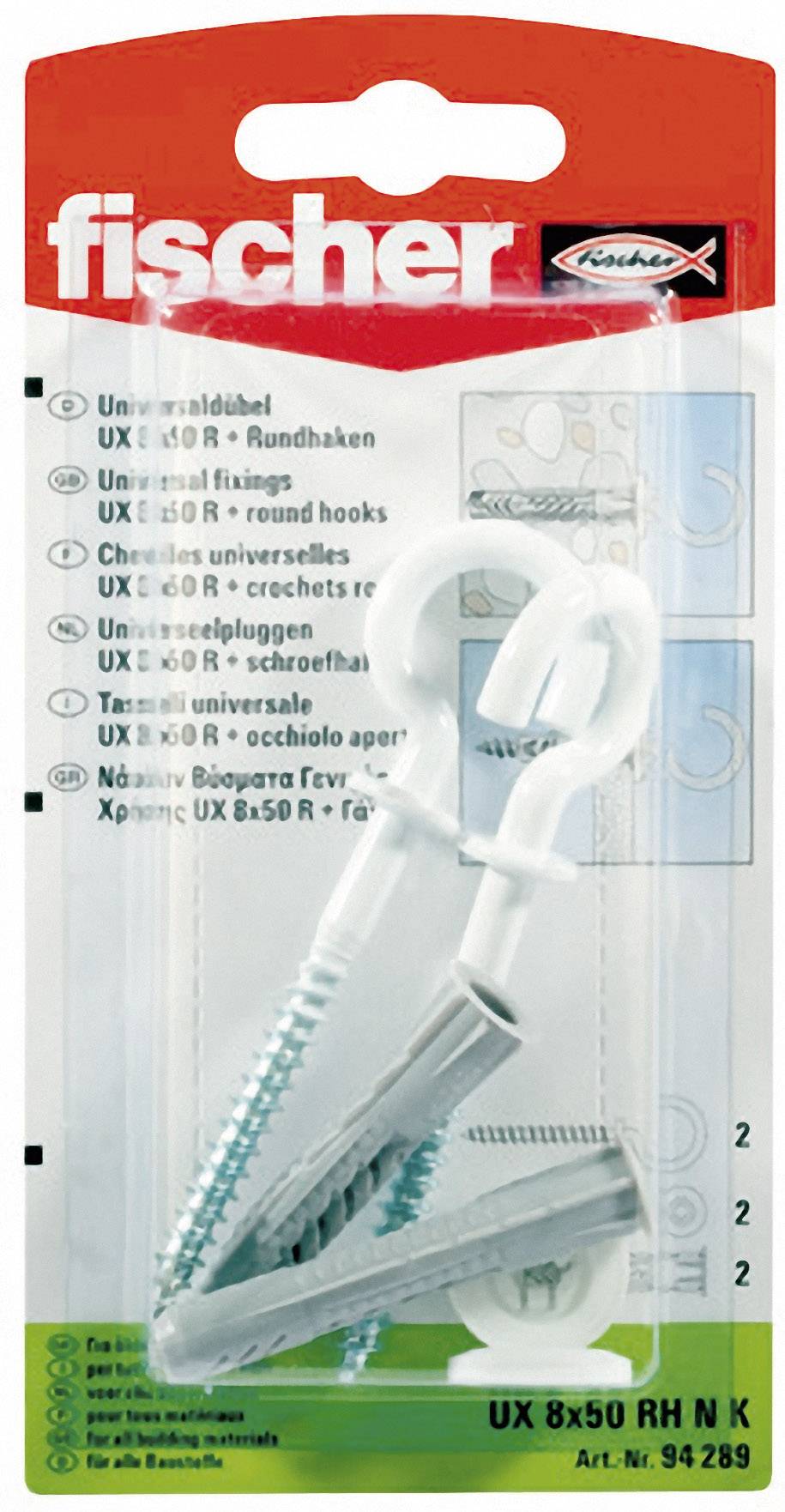 Fischer UX 8 x 50 RH N K Universaldübel 50 mm 8 mm 94289 2 St.