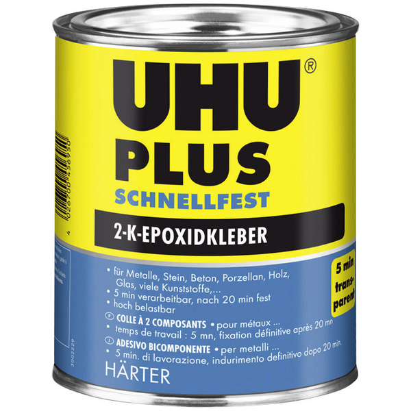 UHU Plus Schnellfest Dose Härter Zwei-Komponentenkleber 45695 855g