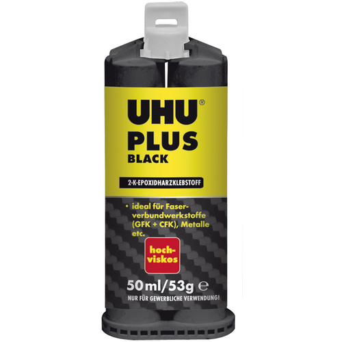 UHU Plus Black Hochviskos Zwei-Komponentenkleber 45685 50ml