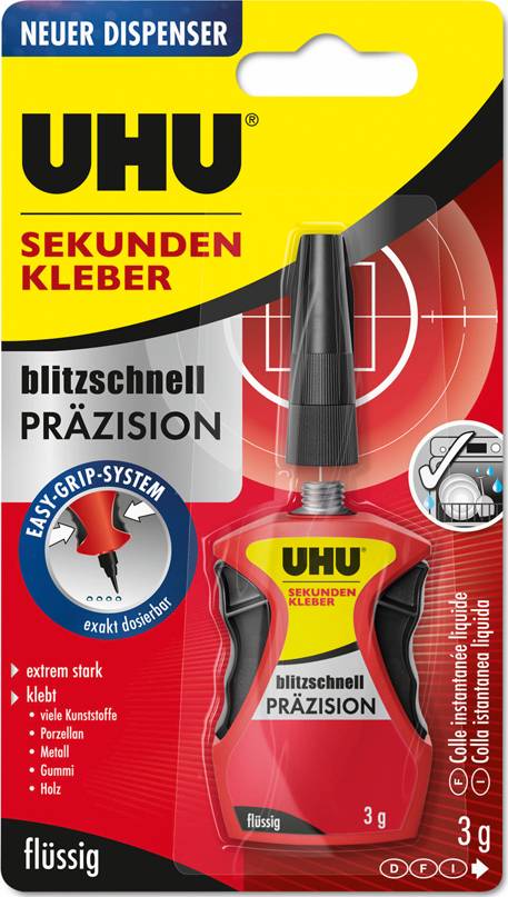 UHU blitzschnell PRÄZISION Sekundenkleber 34340 3 g