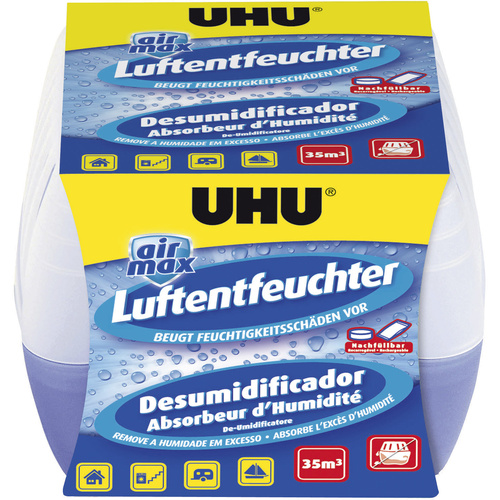 UHU Air Max Luftentfeuchter, Container inkl. Luftentfeuchter Granulat 1000g, Luftentfeuchter