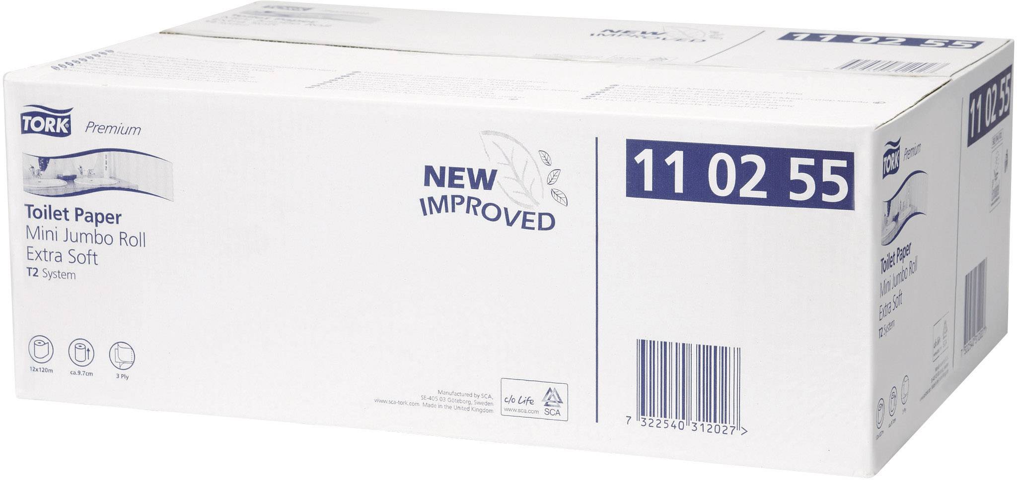 TORK Toilettenpapier Premium Mini Jumbo Rolle 110255 3-lagig 12St.