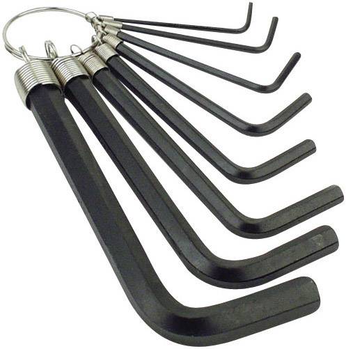 Brüder Mannesmann Innen-Sechskant Winkelschraubendreher-Set 2.5 mm, 3 mm, 4 mm, 5 mm, 6 mm, 8 mm, 10 mm, 2mm 8teilig